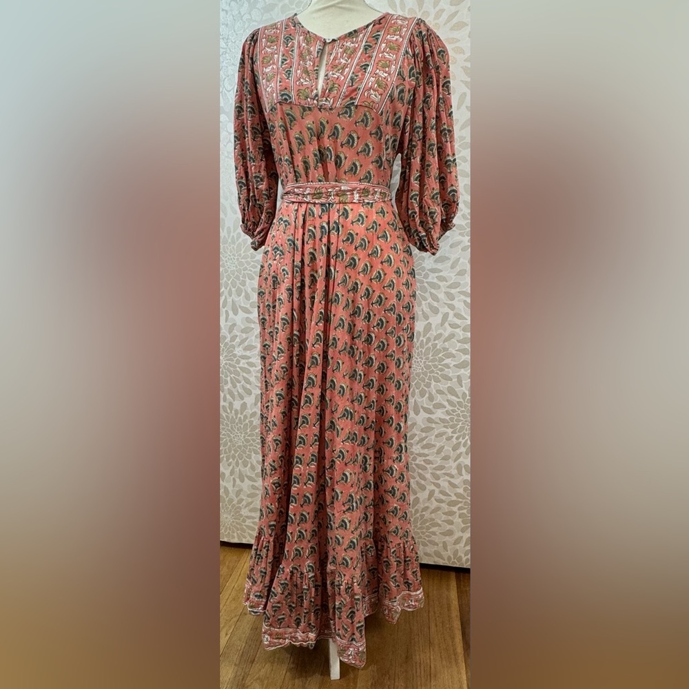 Marea House Dress India Batik Block Print Long Belt Homestead Serena Lily Boho